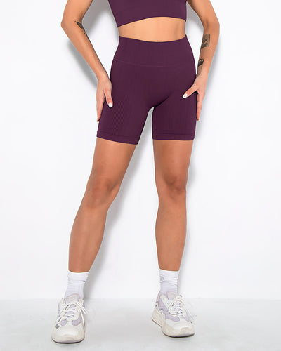 Nieve Seamless Shorts Gerippt - Lila