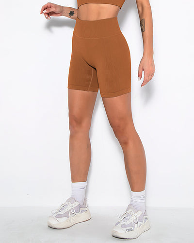 Nieve Seamless Shorts Gerippt - Kupfer