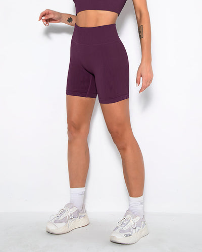 Nieve Seamless Shorts Gerippt - Lila