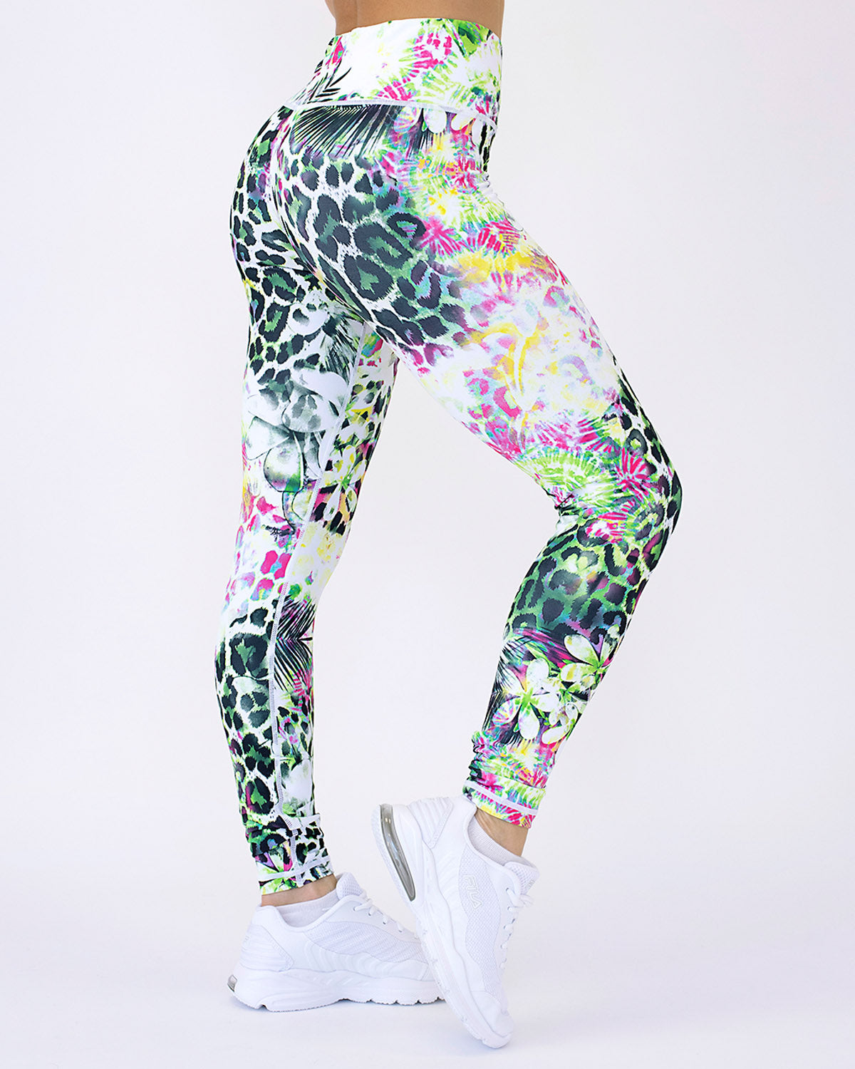 Daintree florale Leopardenleggings