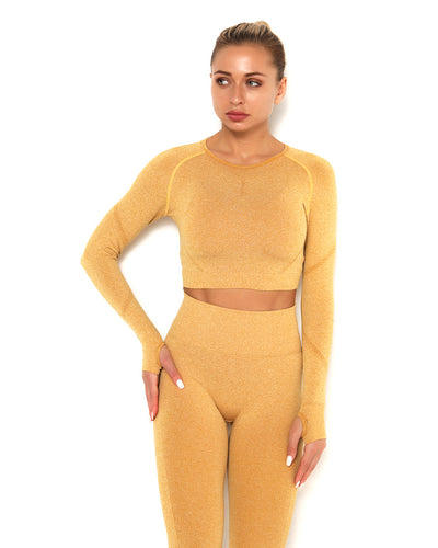 Amplify Scrunch Seamless Long Sleeve - Senfgelb