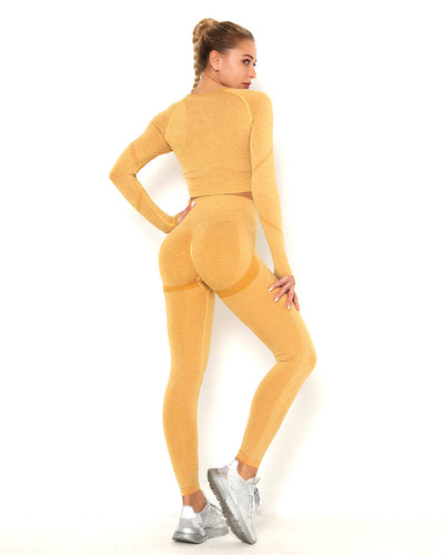 Amplify Scrunch Seamless Long Sleeve - Senfgelb