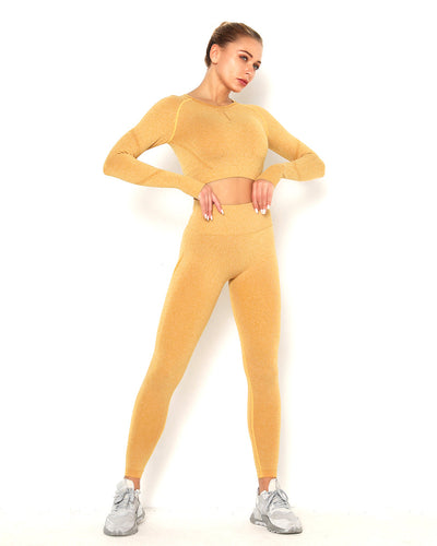 Amplify Scrunch Seamless Long Sleeve - Senfgelb