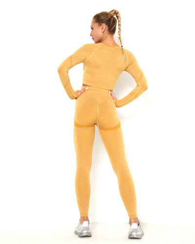 Amplify Scrunch Seamless Long Sleeve - Senfgelb