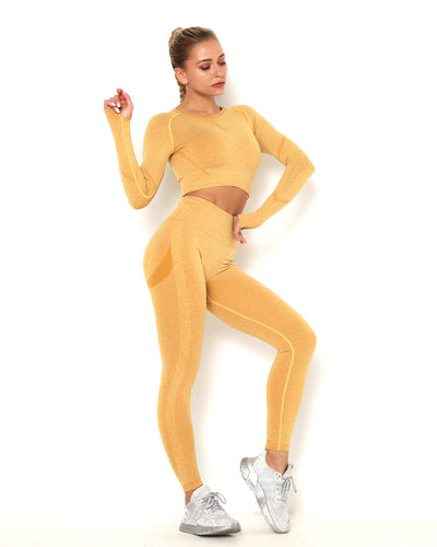 Amplify Scrunch Seamless Long Sleeve - Senfgelb