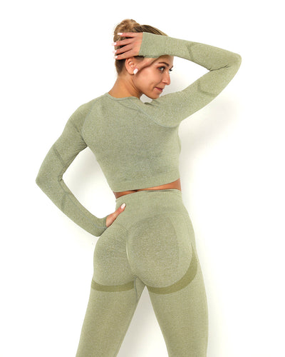 Amplify Scrunch Seamless Long Sleeve - Hellgrün