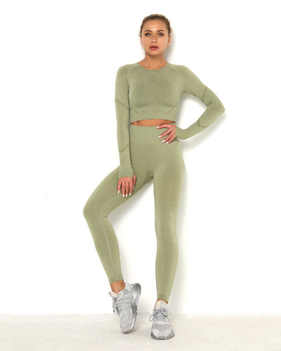 Amplify Scrunch Seamless Long Sleeve - Hellgrün