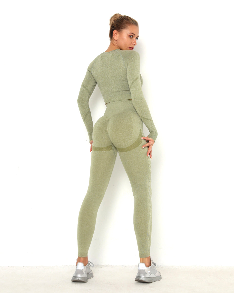 Amplify Scrunch Seamless Long Sleeve - Hellgrün