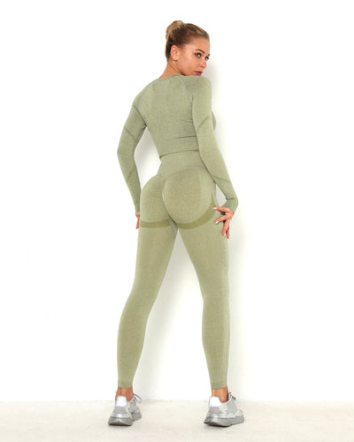 Amplify Scrunch Seamless Long Sleeve - Hellgrün
