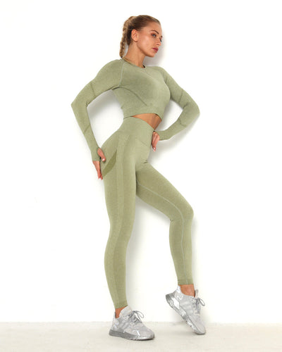 Amplify Scrunch Seamless Long Sleeve - Hellgrün