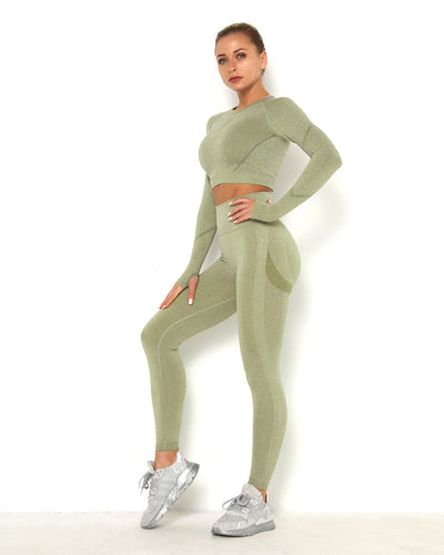 Amplify Scrunch Seamless Long Sleeve - Hellgrün