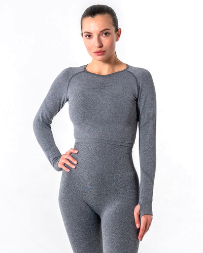 Amplify Scrunch Seamless Long Sleeve - Dunkelgrau