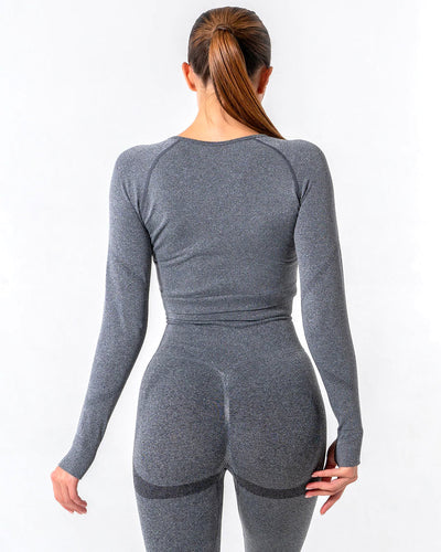 Amplify Scrunch Seamless Long Sleeve - Dunkelgrau