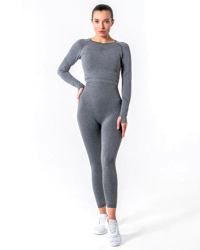 Amplify Scrunch Seamless Long Sleeve - Dunkelgrau