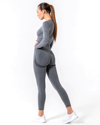 Amplify Scrunch Seamless Long Sleeve - Dunkelgrau