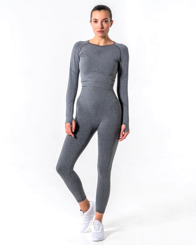 Amplify Scrunch Seamless Long Sleeve - Dunkelgrau