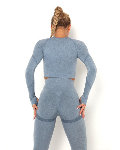 Amplify Scrunch Seamless Long Sleeve - Blau
