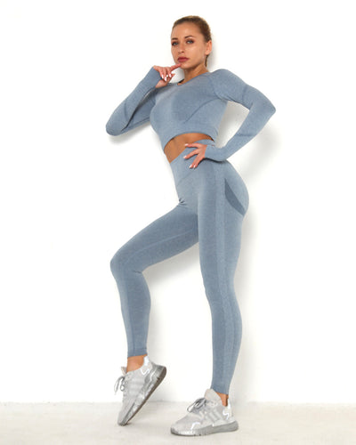 Amplify Scrunch Seamless Long Sleeve - Blau