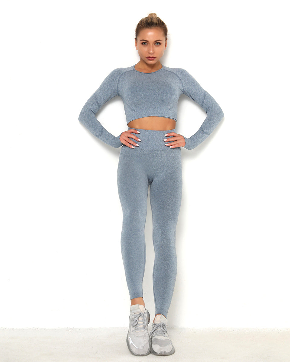 Amplify Scrunch Seamless Long Sleeve - Blau