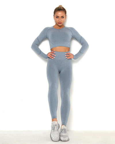 Amplify Scrunch Seamless Long Sleeve - Blau