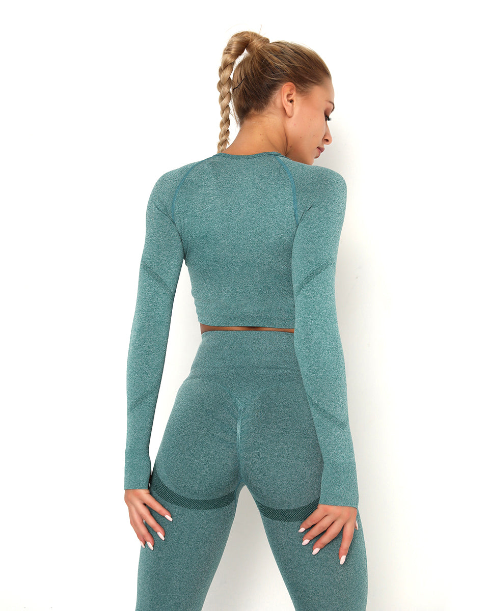 Amplify Scrunch Seamless Long Sleeve - Petrol
