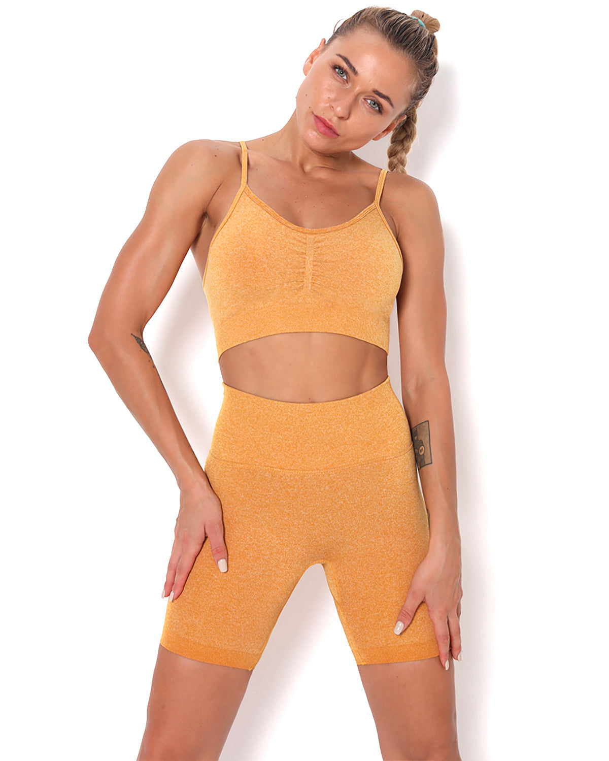 Amplify Scrunch Seamless Shorts - Senfgelb