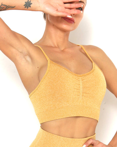 Amplify Scrunch Seamless Sport-BH - Senfgelb