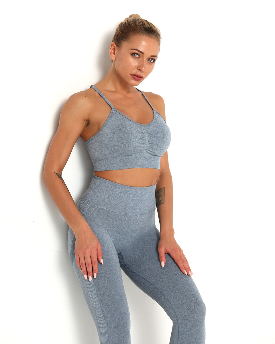 Amplify Scrunch Seamless Sport-BH - Blau