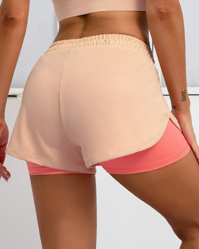 Bailey Doppellagige Shorts - Pink