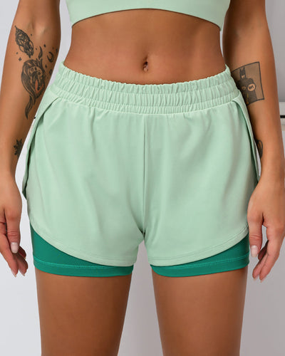 Bailey Doppellagige Shorts - Grün