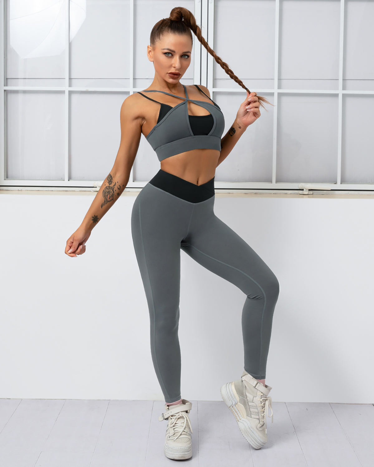 Bailey Low-Cut Sport-BH - Grau