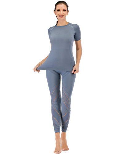 Chantele Lasercut Leggings  - Blau