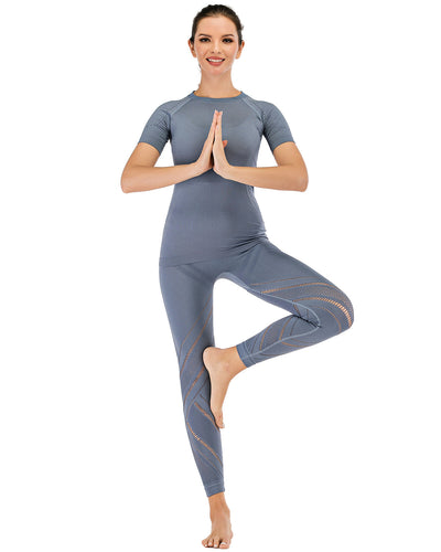 Chantele Lasercut Leggings  - Blau