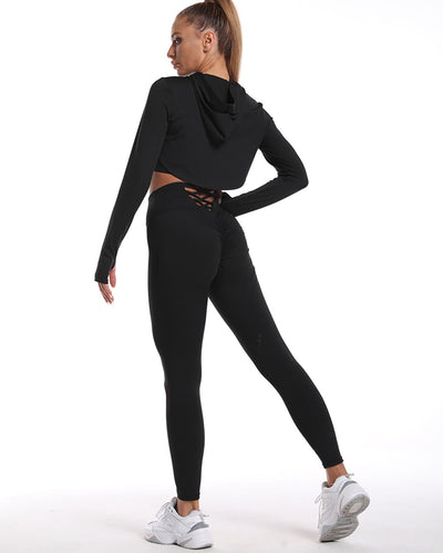 Gizus Scrunch Leggings - Schwarz