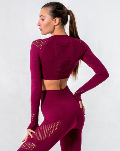 Gracey Long Sleeve mit Aussparungen - Rot