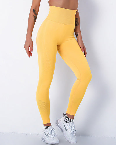 Jiulia Blanc Seamless Leggings - Gelb