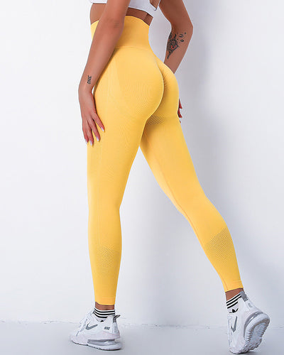 Jiulia Blanc Seamless Leggings - Gelb