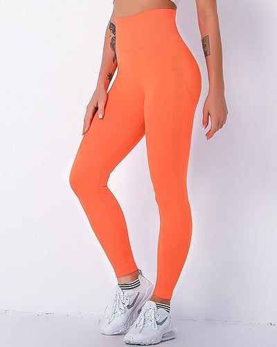 Jiulia Blanc Seamless Leggings - Orange