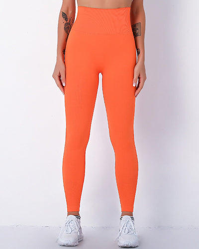 Jiulia Blanc Seamless Leggings - Orange