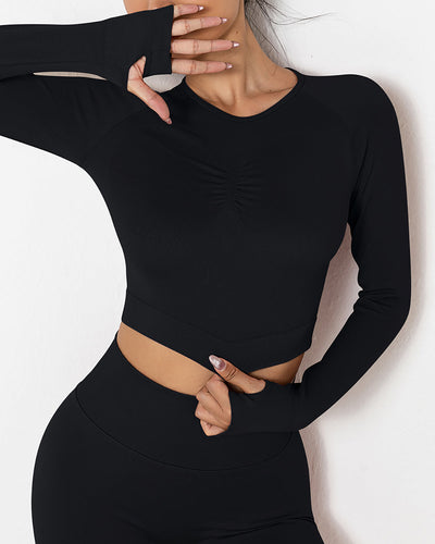 Lior Seamless Long Sleeve - Schwarz
