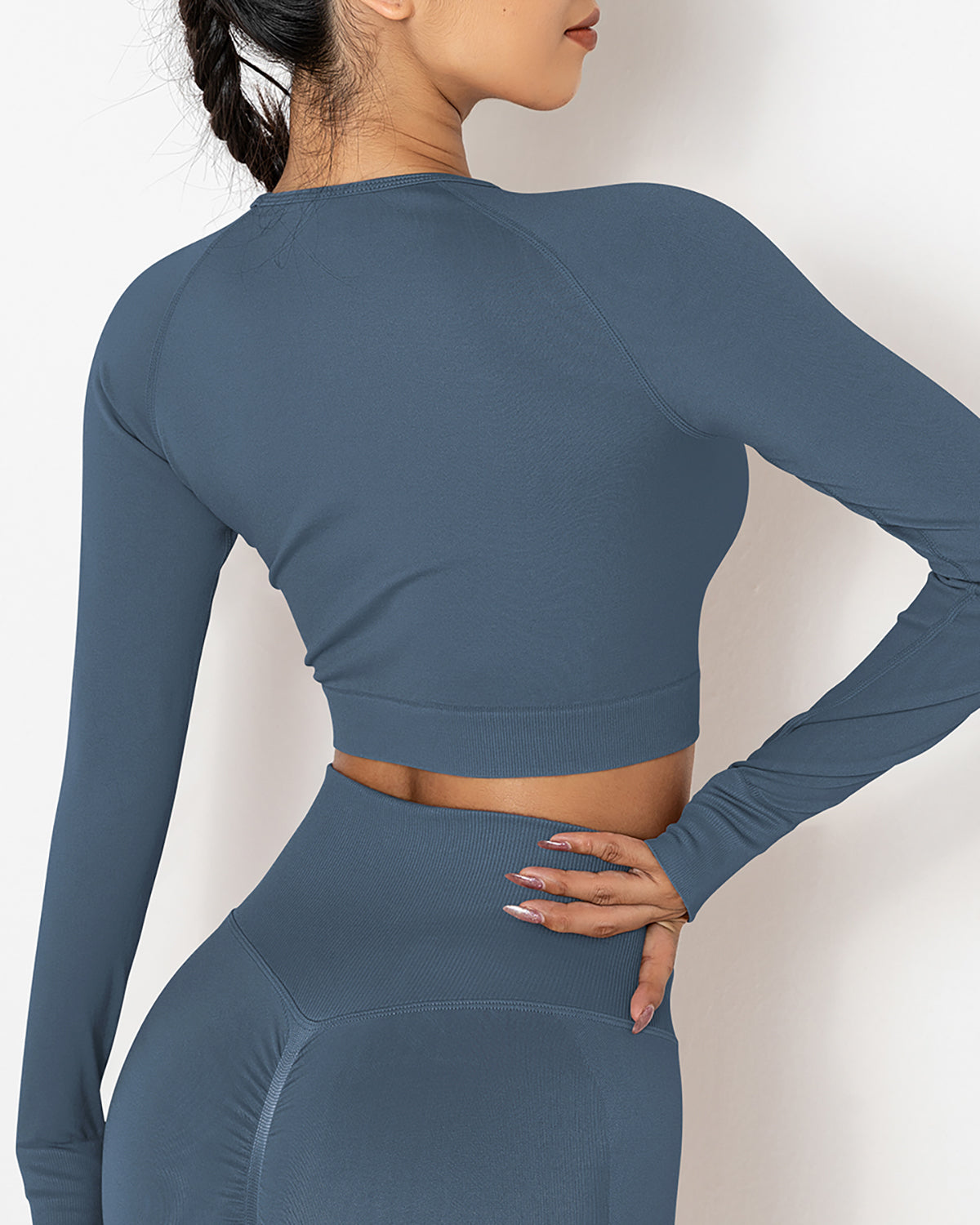 Lior Seamless Long Sleeve - Blau