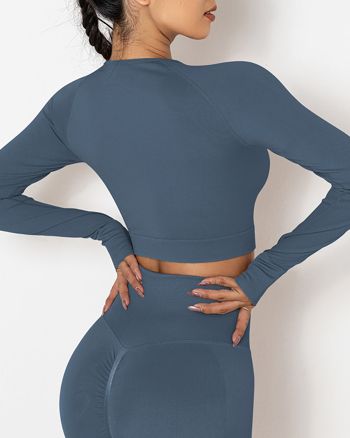 Lior Seamless Long Sleeve - Blau