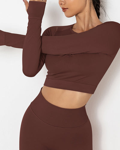 Lior Seamless Long Sleeve - Braun