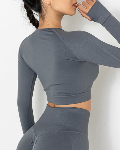 Lior Seamless Long Sleeve - Dunkelgrau