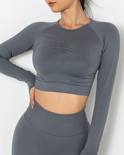 Lior Seamless Long Sleeve - Dunkelgrau