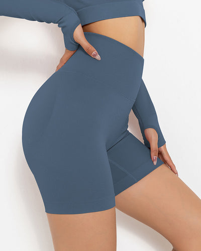 Lior Seamless Scrunch Shorts - Blau