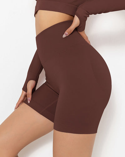 Lior Seamless Scrunch Shorts - Braun