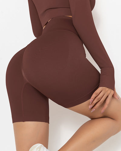 Lior Seamless Scrunch Shorts - Braun