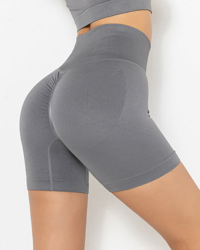 Lior Seamless Scrunch Shorts - Hellgrau