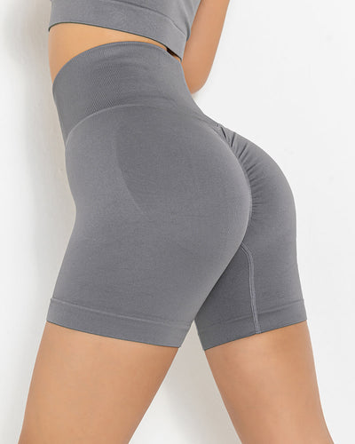 Lior Seamless Scrunch Shorts - Hellgrau